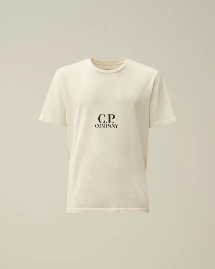 CP Company Tshirts and Polo 241 Jersey Back Graphic TShirt Gauze White 8211 Man CP Company Tshirts and Polo 241 Jersey Back Graphic TShirt Gauze White 8211 Man