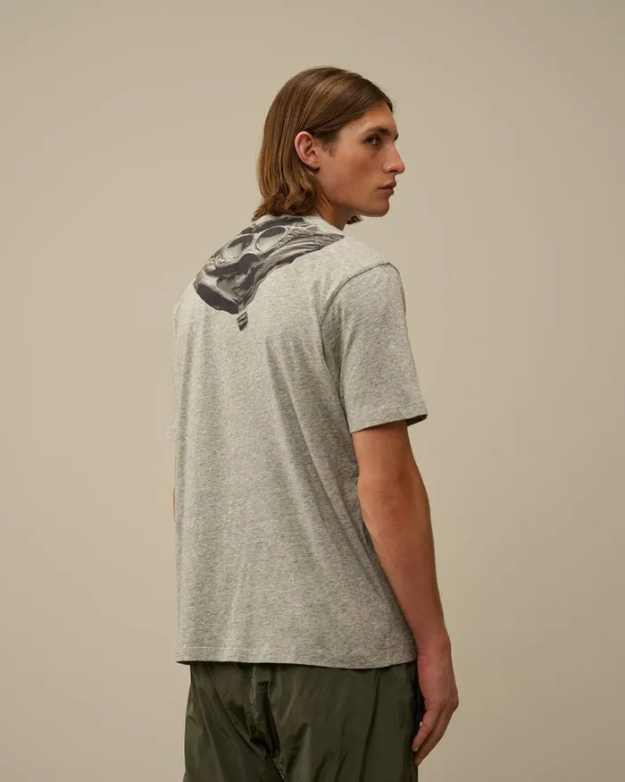 CP Company Tshirts and Polo 301 Jersey Back Goggle TShirt Greystone Melange 8211 Man