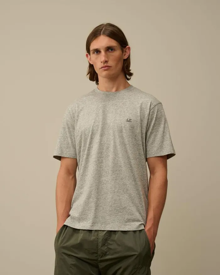 CP Company Tshirts and Polo 301 Jersey Back Goggle TShirt Greystone Melange 8211 Man