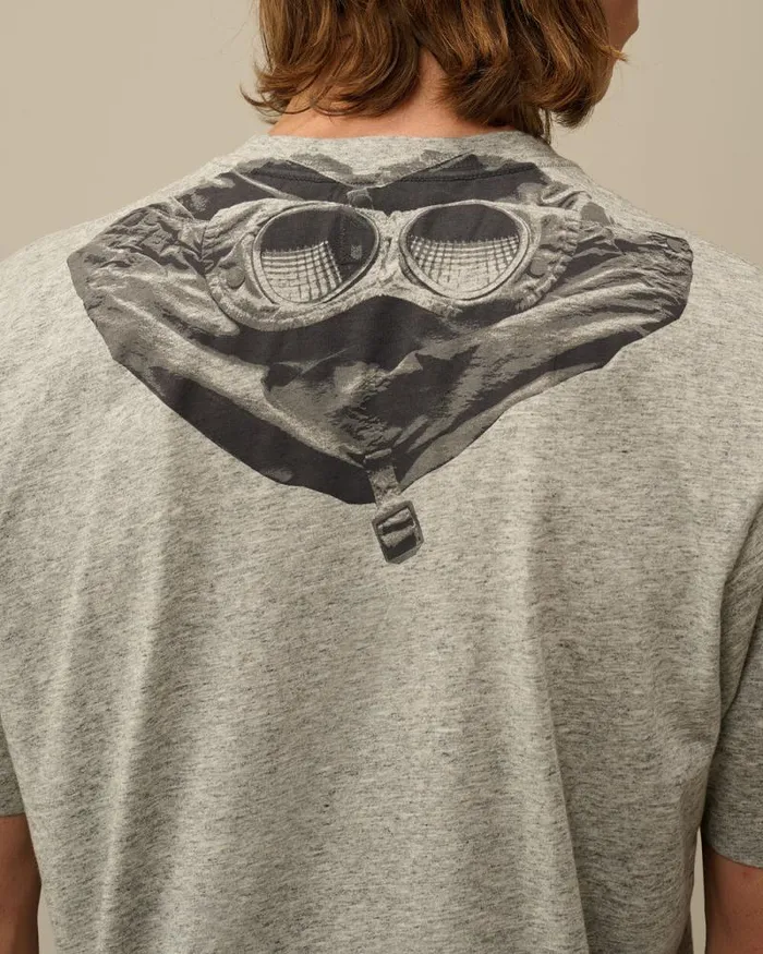 CP Company Tshirts and Polo 301 Jersey Back Goggle TShirt Greystone Melange 8211 Man
