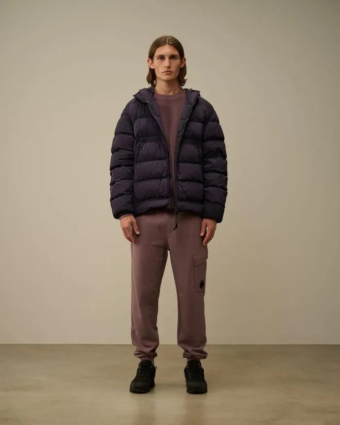 CP Company Tracksuits and Shorts Diagonal Raised Fleece Cargo Sweatpants Purple Dove 8211 Man