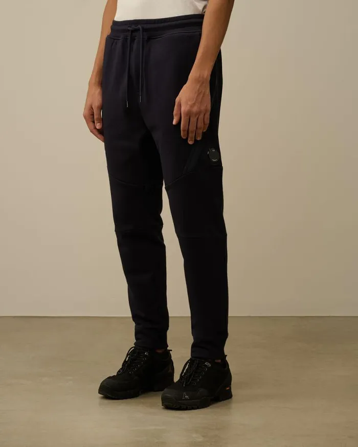 CP Company Tracksuits and Shorts Diagonal Raised Fleece Lens Sweatpants Total Eclipse Blue 8211 Man