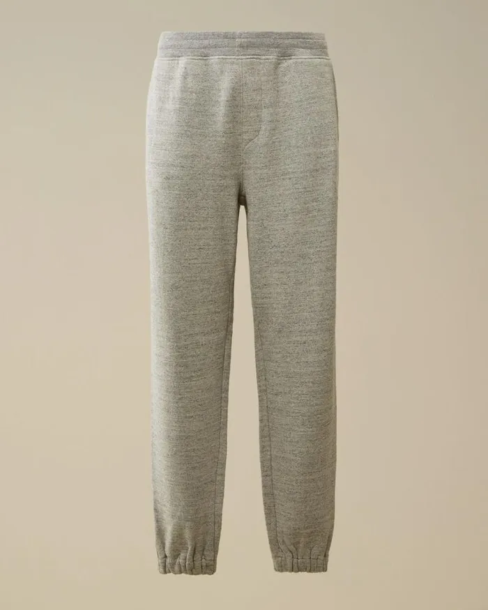 CP Company Tracksuits and Shorts Japanese Mlange Fleece Logo Sweatpants Greystone Melange 8211 Man
