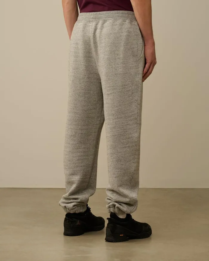 CP Company Tracksuits and Shorts Japanese Mlange Fleece Logo Sweatpants Greystone Melange 8211 Man