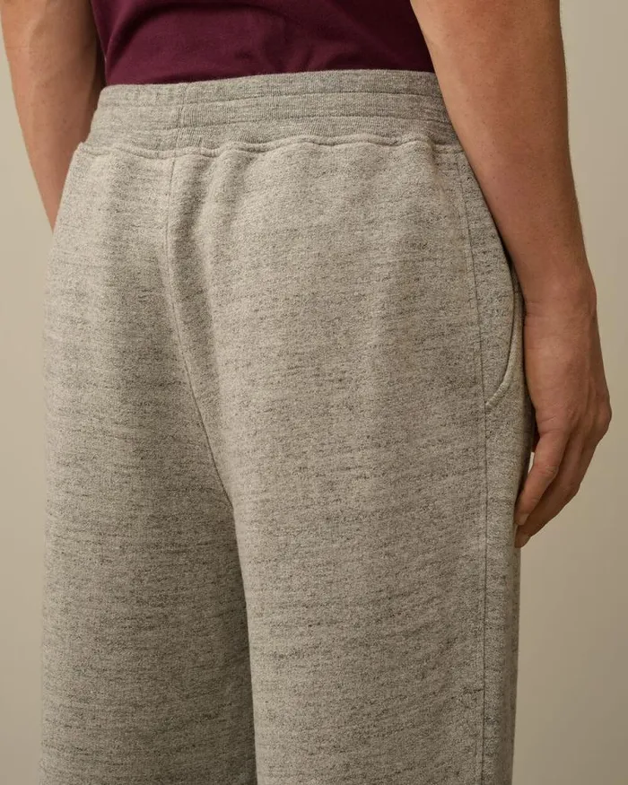 CP Company Tracksuits and Shorts Japanese Mlange Fleece Logo Sweatpants Greystone Melange 8211 Man