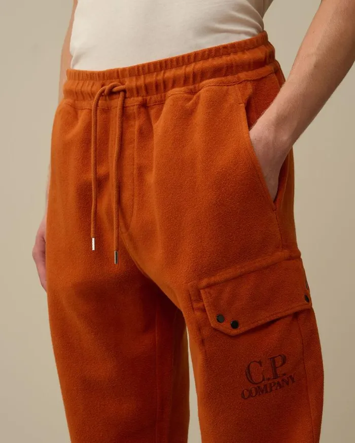 CP Company Tracksuits and Shorts Reverse Brushed and Emerized Diagonal Fleece Sweatpants Bombay Brown 8211 Man