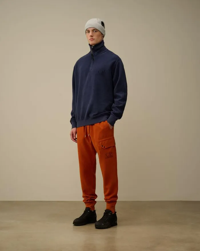 CP Company Tracksuits and Shorts Reverse Brushed and Emerized Diagonal Fleece Sweatpants Bombay Brown 8211 Man