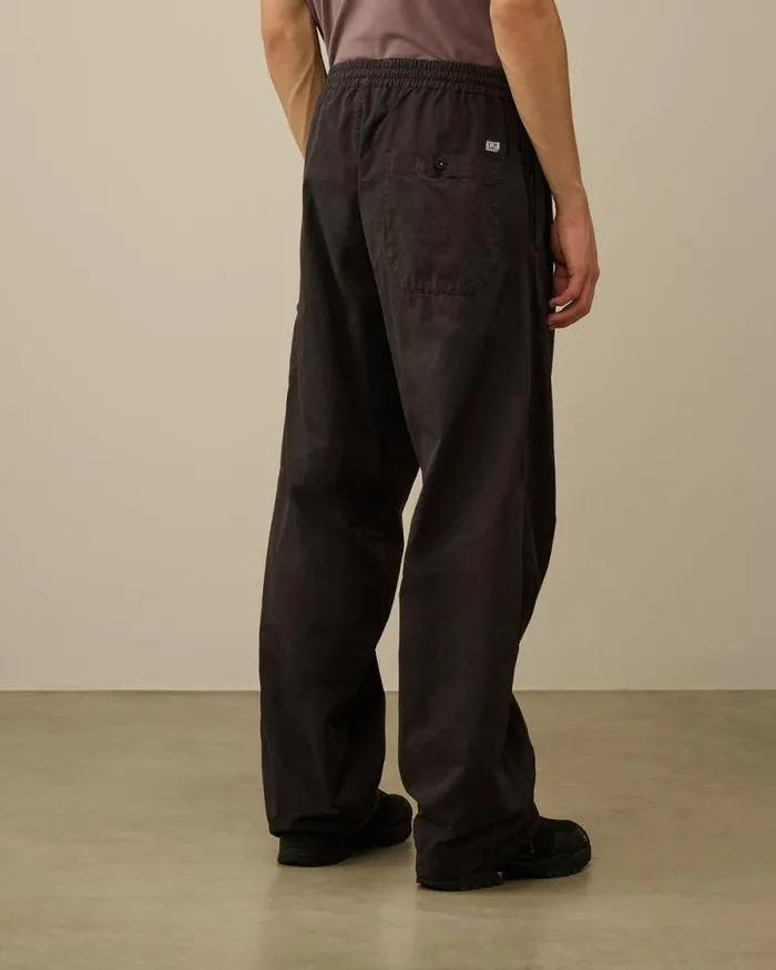 CP Company Trousers Microreps Boxy Lens Cargo Pants Black Sand 8211 Man