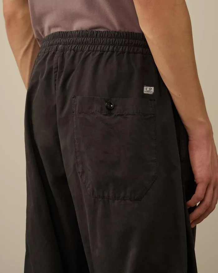 CP Company Trousers Microreps Boxy Lens Cargo Pants Black Sand 8211 Man