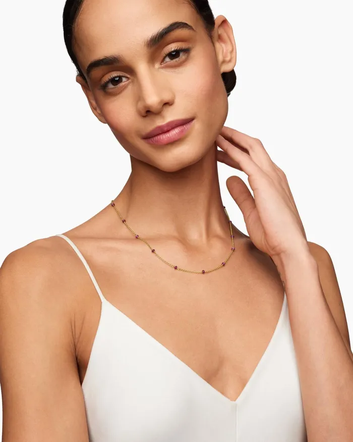 Cable Collectibles Bead And Chain Necklace In 18K Yellow Gold 35mm Women David Yurman Bead Cable Collectibles Bead And Chain Necklace In 18K Yellow Gold 35mm Women David Yurman Bead