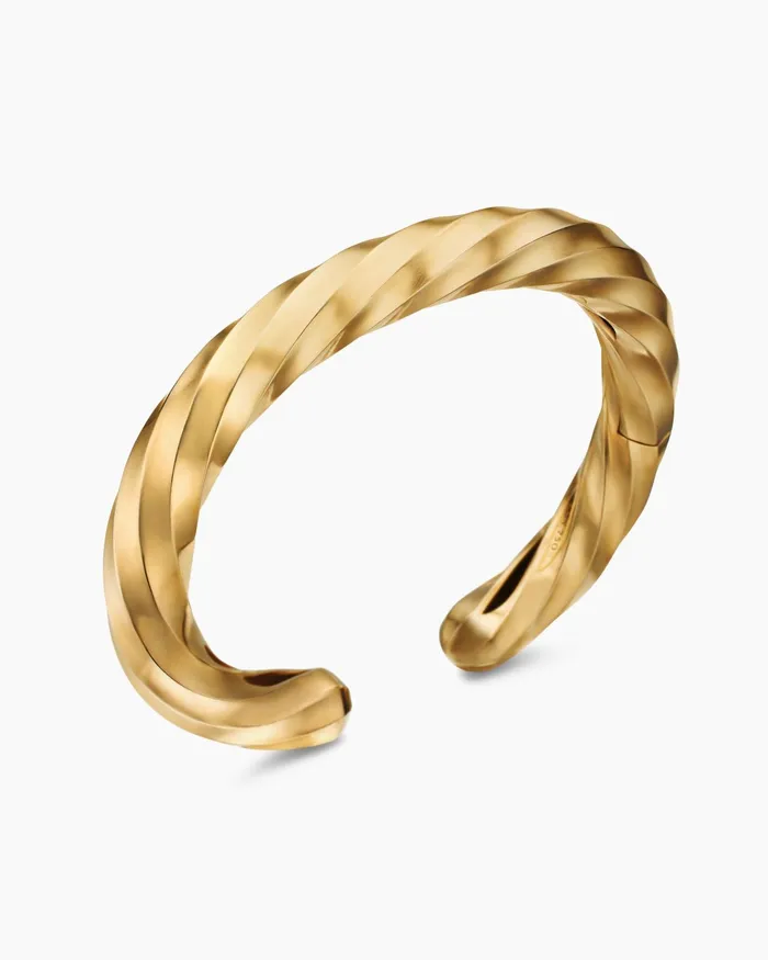 Cable Edge Cuff Bracelet In 18K Yellow Gold 9mm Women David Yurman Cuff Cable Edge Cuff Bracelet In 18K Yellow Gold 9mm Women David Yurman Cuff
