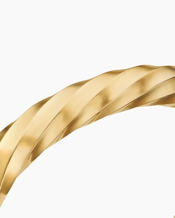 Cable Edge Cuff Bracelet In 18K Yellow Gold 9mm Women David Yurman Cuff Cable Edge Cuff Bracelet In 18K Yellow Gold 9mm Women David Yurman Cuff
