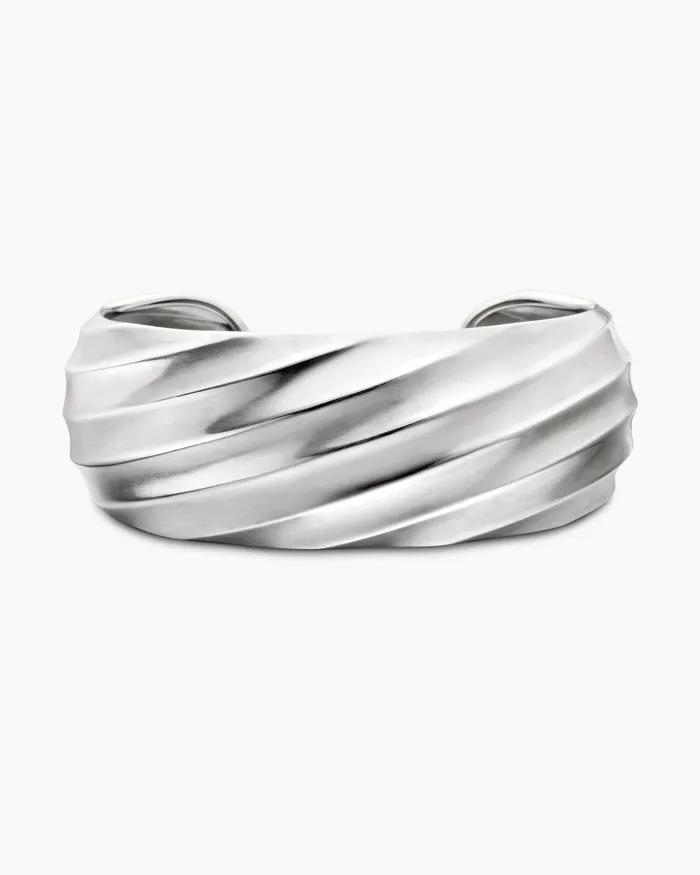Cable Edge Cuff Bracelet In Sterling Silver 24mm Women David Yurman Cuff