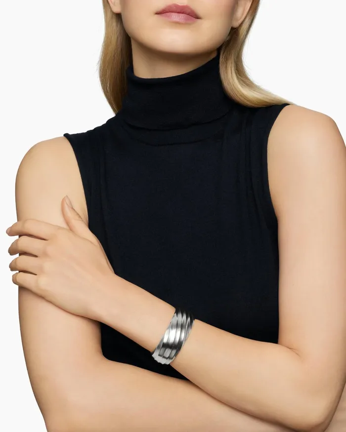Cable Edge Cuff Bracelet In Sterling Silver 24mm Women David Yurman Cuff Cable Edge Cuff Bracelet In Sterling Silver 24mm Women David Yurman Cuff