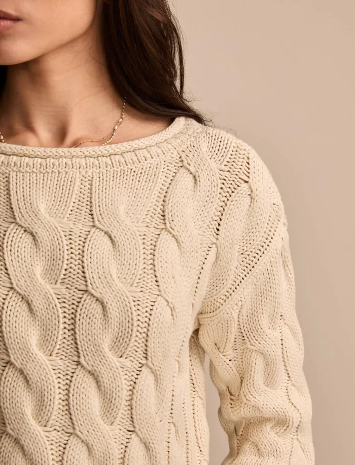 Cable Sweater Pullover Turtledove Women Lucky Brand Sweaters and Sweatshirts