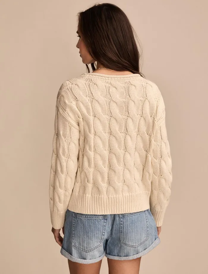 Cable Sweater Pullover Turtledove Women Lucky Brand Sweaters and Sweatshirts