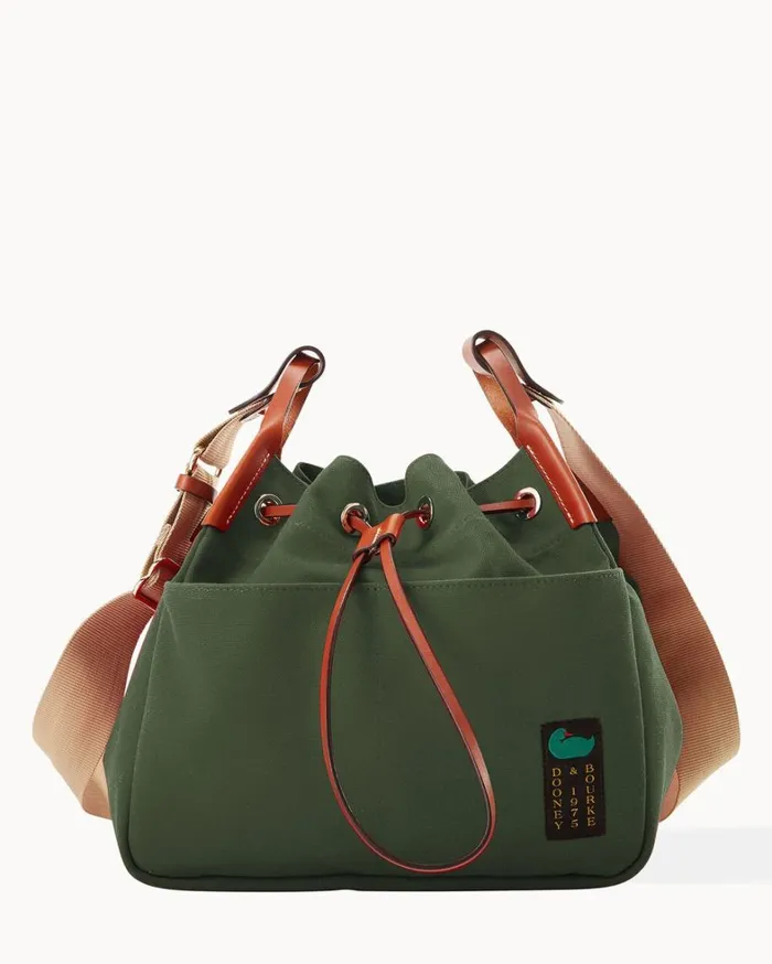 Canvas Drawstring 30 Forest Women Dooney and Bourke Crossbodies