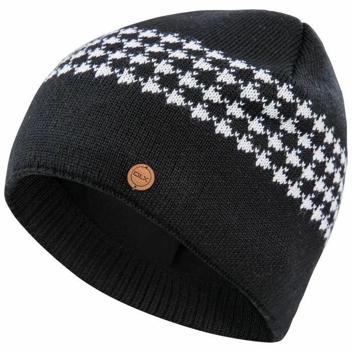 Capaldi DLX Fleece Lined Beanie Hat Black Men Trespass Hats