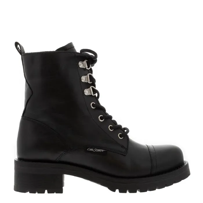 Carl Scarpa Blanca Black Leather Ankle Boots Women Leather Ankle Boots