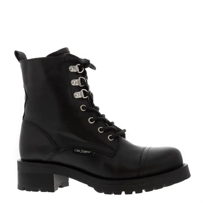 Carl Scarpa Blanca Black Leather Ankle Boots Women Leather Ankle Boots