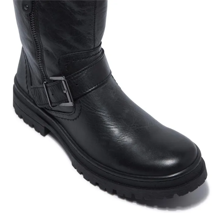 Carl Scarpa Bollichi Black Leather Ankle Boots Women Leather Ankle Boots