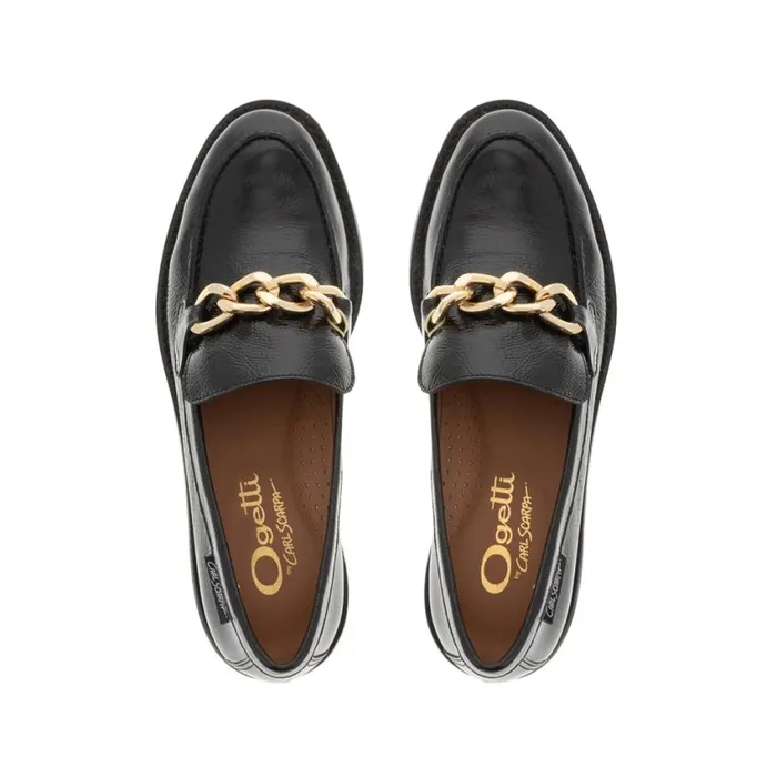 Carl Scarpa Davion Leather Chain Loafers Women Bestselling