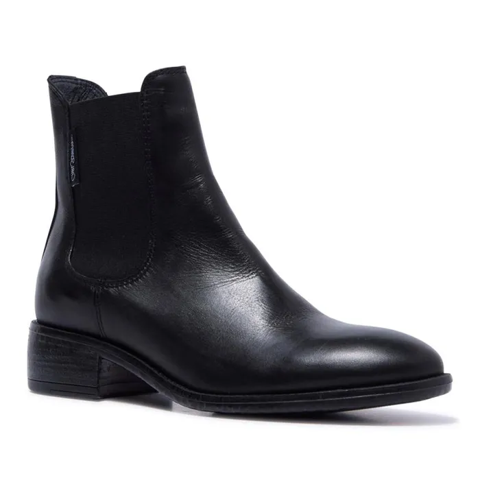 Carl Scarpa Delicio Black Leather Ankle Boots Women Leather Ankle Boots