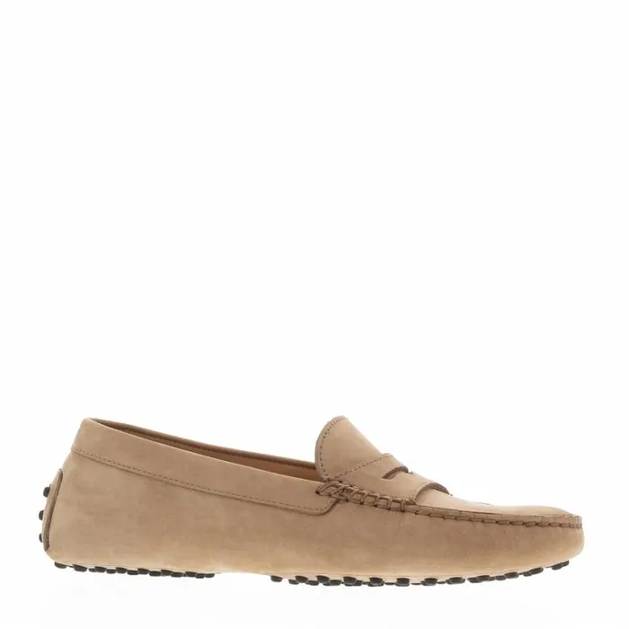 Carl Scarpa Domenica Beige Nubuck Suede Penny Loafers Women Bestselling