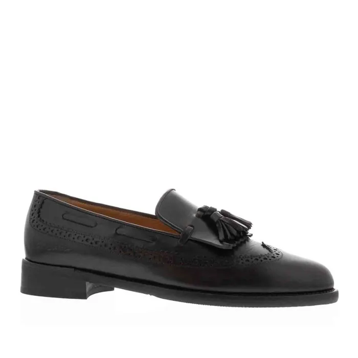 Carl Scarpa Elesta Black Leather Oxford Style Loafers Women Bestselling