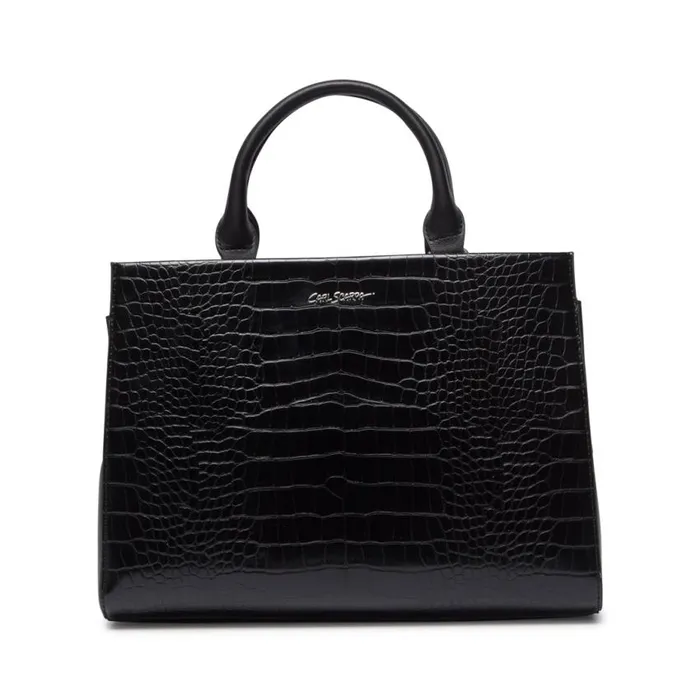 Carl Scarpa Kleo Black Croc Handbag Women Bags