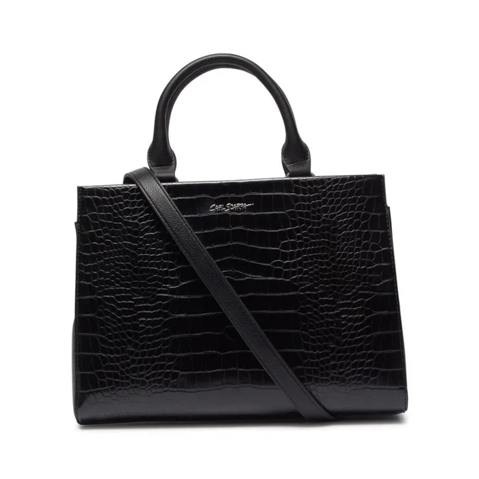 Carl Scarpa Kleo Black Croc Handbag Women Bags Carl Scarpa Kleo Black Croc Handbag Women Bags