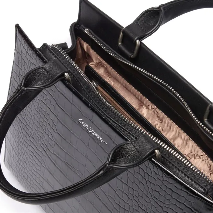 Carl Scarpa Kleo Black Croc Handbag Women Bags Carl Scarpa Kleo Black Croc Handbag Women Bags