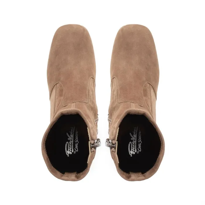 Carl Scarpa Lavora Taupe Platform Ankle Boots Women Suede Ankle Boots
