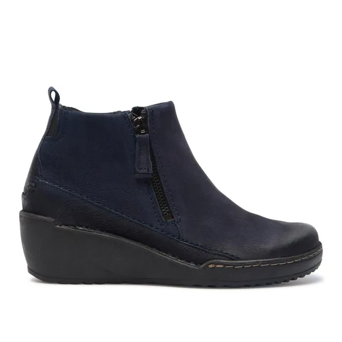 Carl Scarpa Maeve Navy Leather Ankle Boots Women Leather Ankle Boots