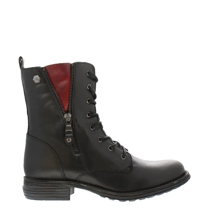 Carl Scarpa Paulette Black LaceUp Ankle Boots Women Leather Ankle Boots