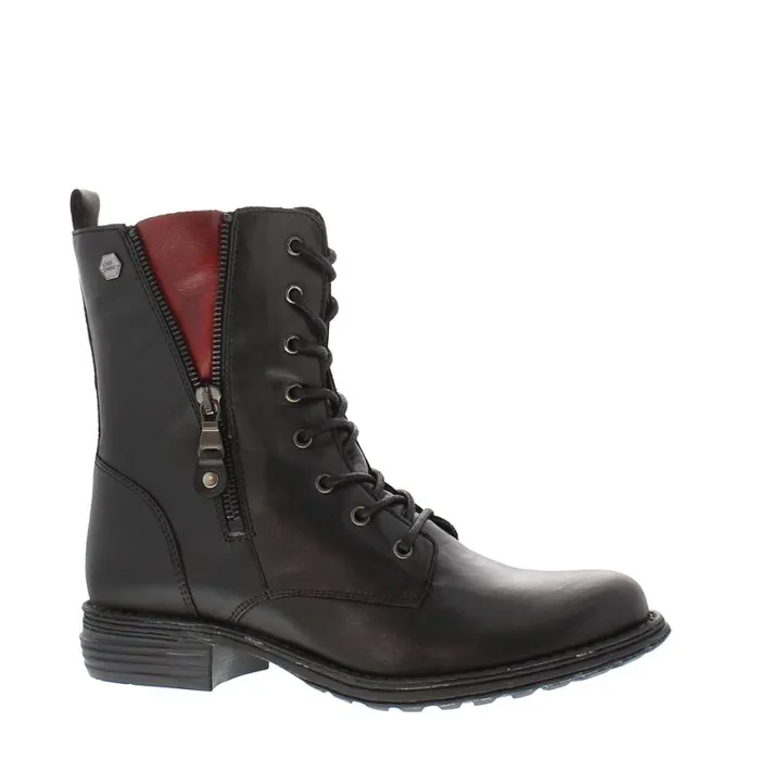 Carl Scarpa Paulette Black LaceUp Ankle Boots Women Leather Ankle Boots