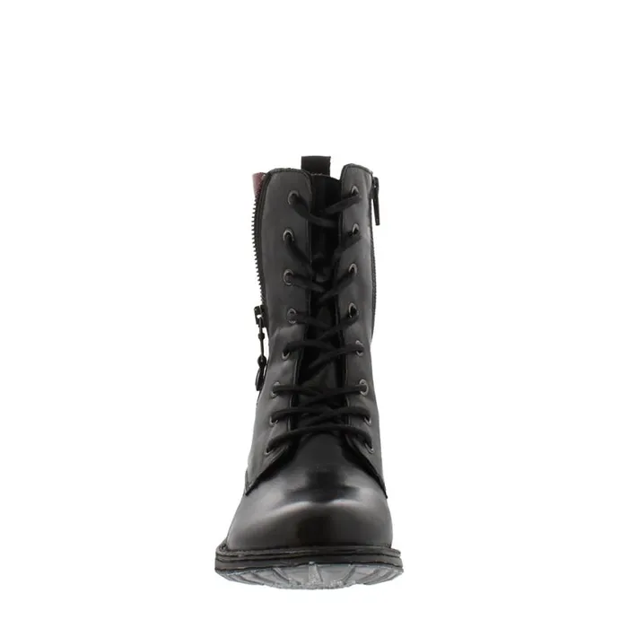 Carl Scarpa Paulette Black LaceUp Ankle Boots Women Leather Ankle Boots