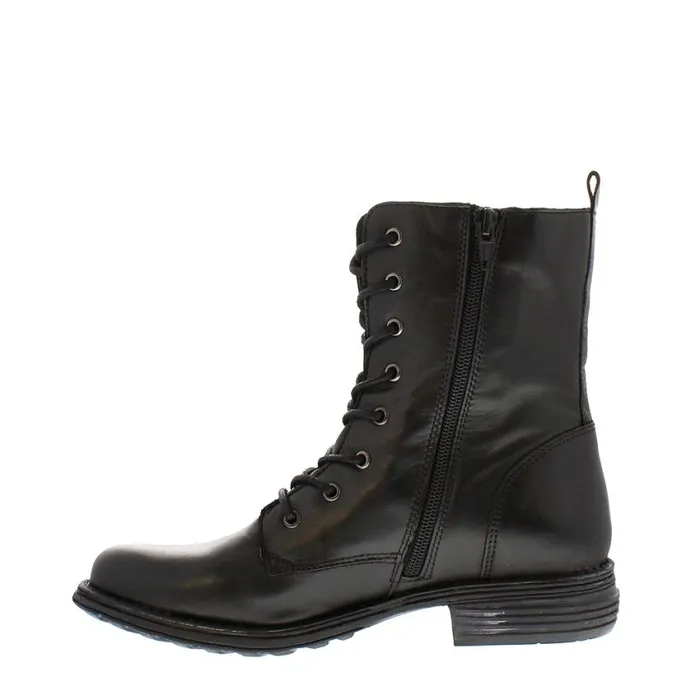 Carl Scarpa Paulette Black LaceUp Ankle Boots Women Leather Ankle Boots