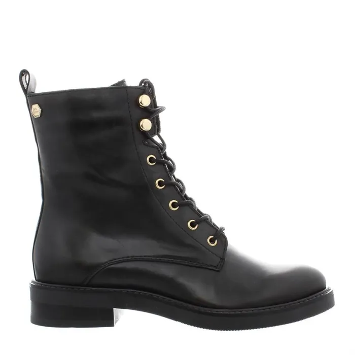 Carl Scarpa Roux Black Leather Lace Up Ankle Boots Women Leather Ankle Boots