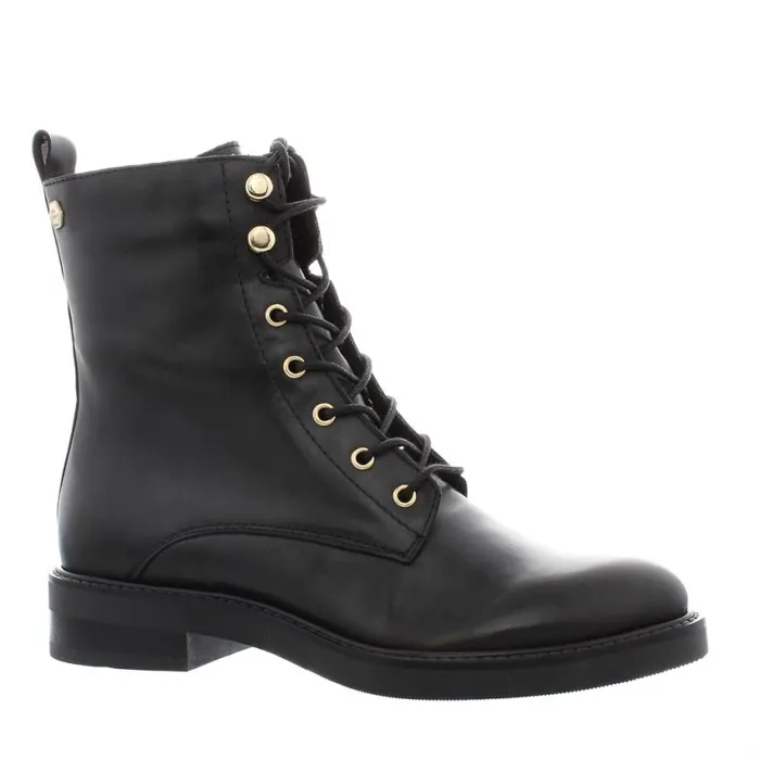 Carl Scarpa Roux Black Leather Lace Up Ankle Boots Women Leather Ankle Boots