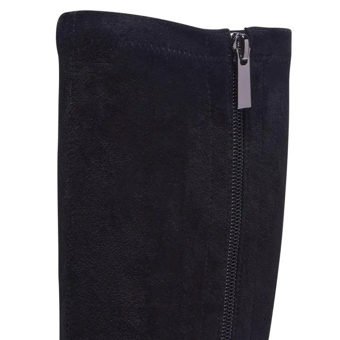 Carl Scarpa Soleste Black Stretch Long Leg Boot Women Suede Boots