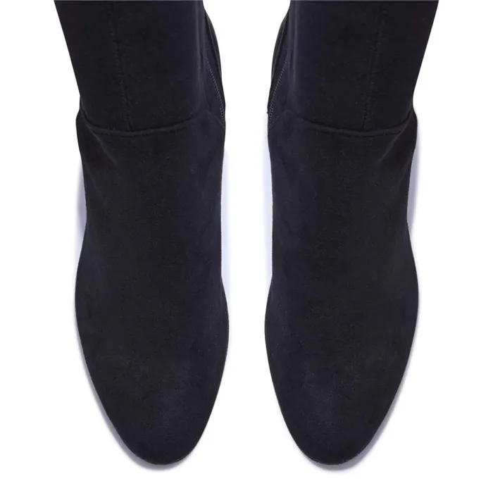 Carl Scarpa Soleste Black Stretch Long Leg Boot Women Suede Boots