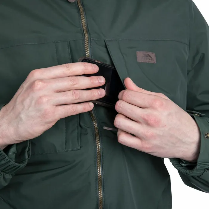 Cartwright Hooded Waterproof Jacket Olive Men Trespass Waterproof Jackets