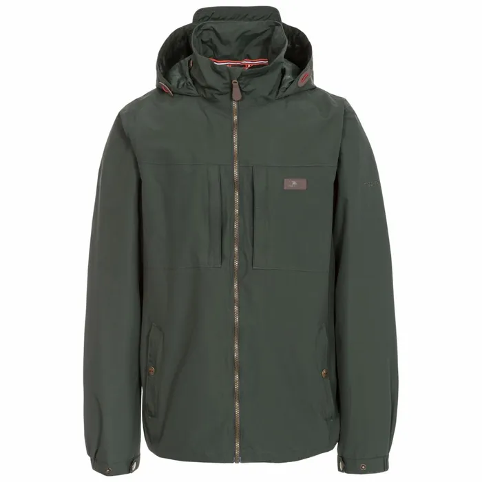 Cartwright Hooded Waterproof Jacket Olive Men Trespass Waterproof Jackets