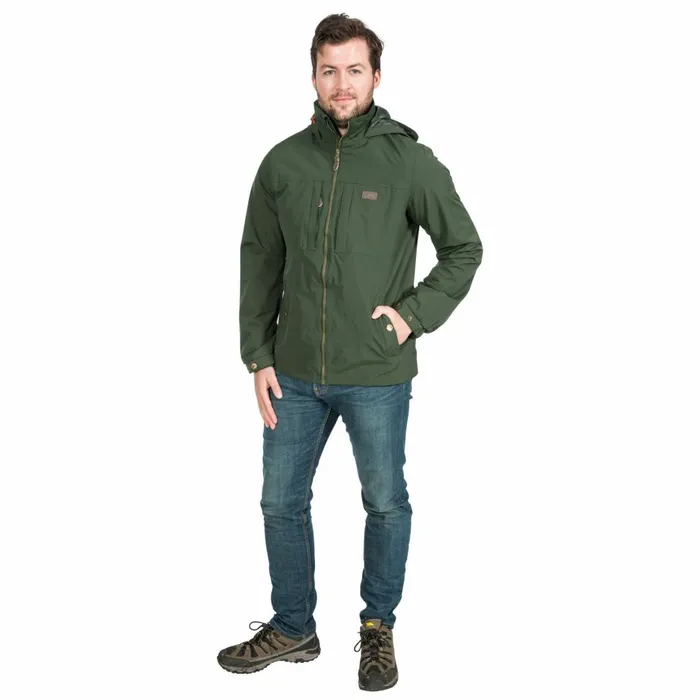 Cartwright Hooded Waterproof Jacket Olive Men Trespass Waterproof Jackets