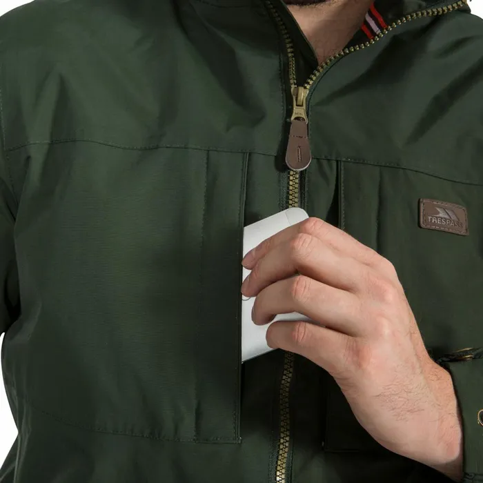 Cartwright Hooded Waterproof Jacket Olive Men Trespass Waterproof Jackets