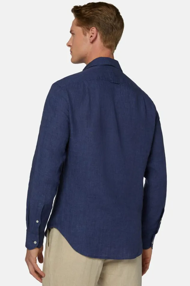 Casual Shirts Men Boggi Milano Regular Fit Navy Blue Linen Shirt Navy Blue Casual Shirts Men Boggi Milano Regular Fit Navy Blue Linen Shirt Navy Blue