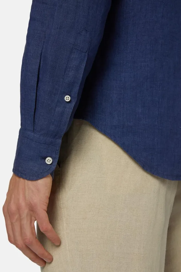 Casual Shirts Men Boggi Milano Regular Fit Navy Blue Linen Shirt Navy Blue Casual Shirts Men Boggi Milano Regular Fit Navy Blue Linen Shirt Navy Blue