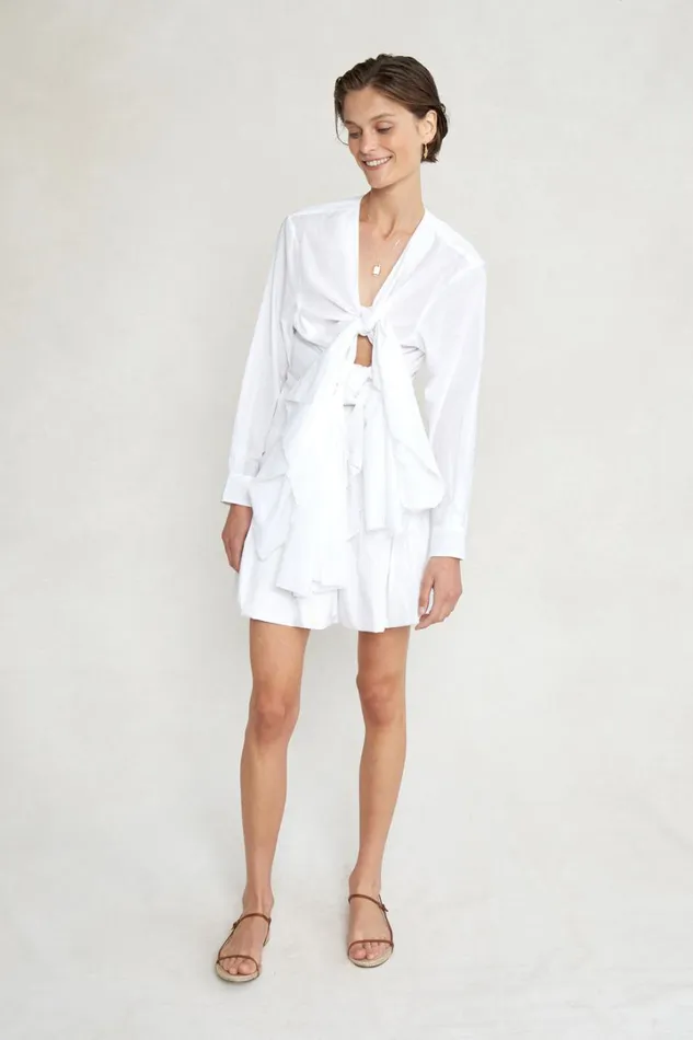 Chan Luu Bottoms Women Kelly Bubble Skirt Eggshell