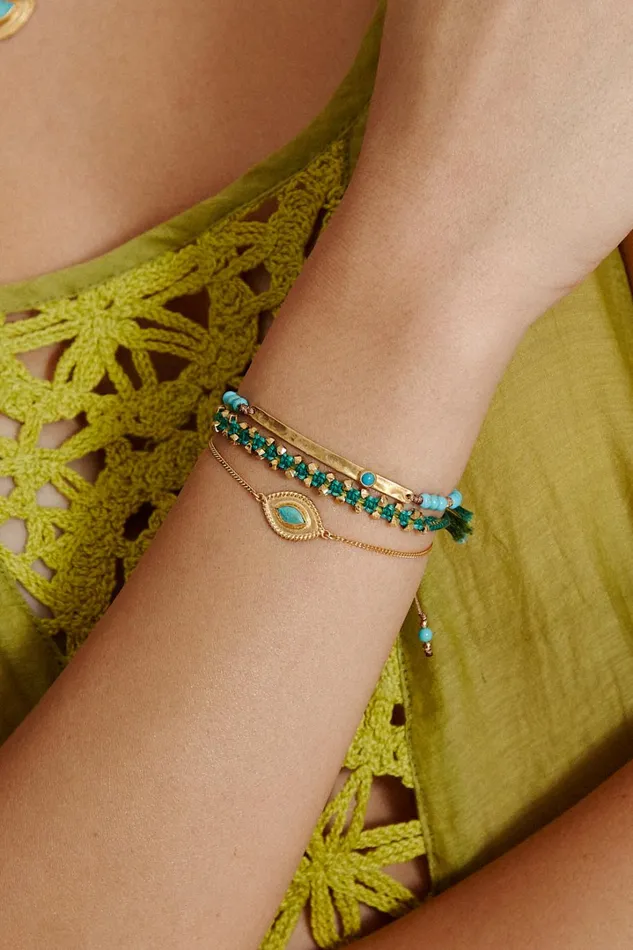 Chan Luu Bracelets Women Delilah PullTie Bracelet Turquoise Mix